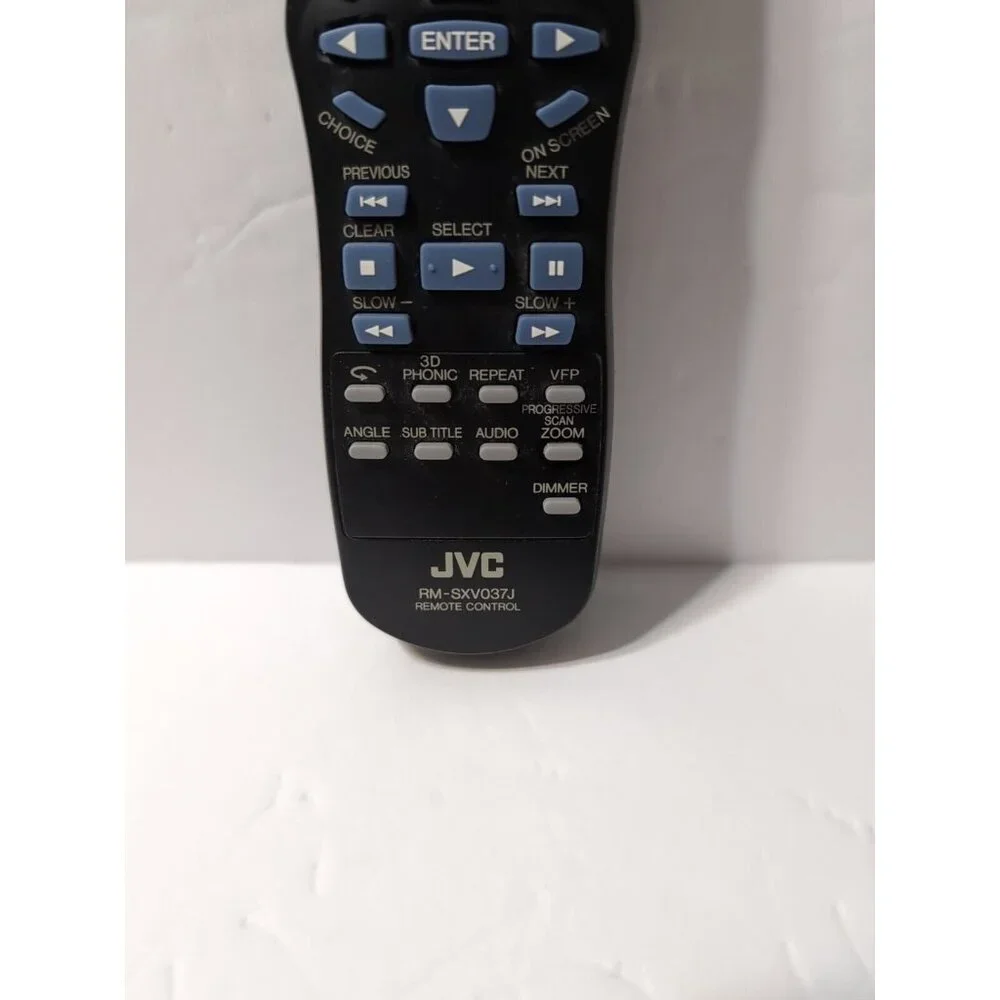 JVC Remote Control RM-SXV037J DVD Players XV-N40BK XV-N44 XV-N44SL Missing Cover - Picture 2 of 3